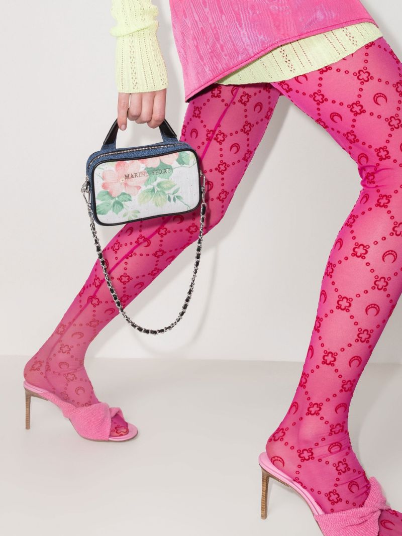 Neutral Floral Print Mini Bag