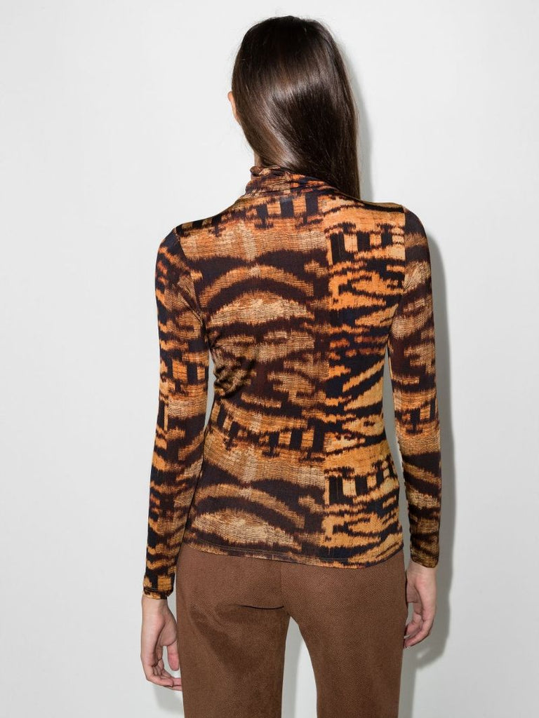Aurelia High Neck Printed Top