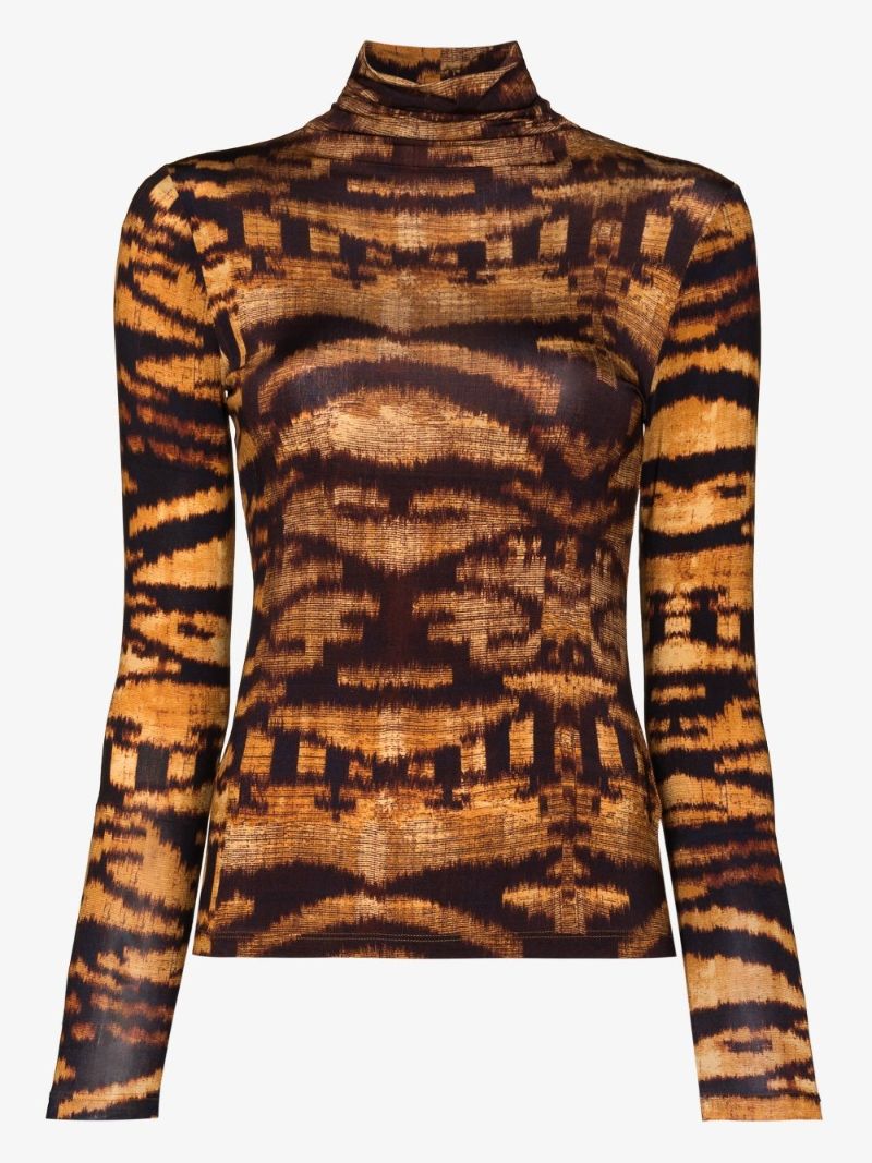 Aurelia High Neck Printed Top