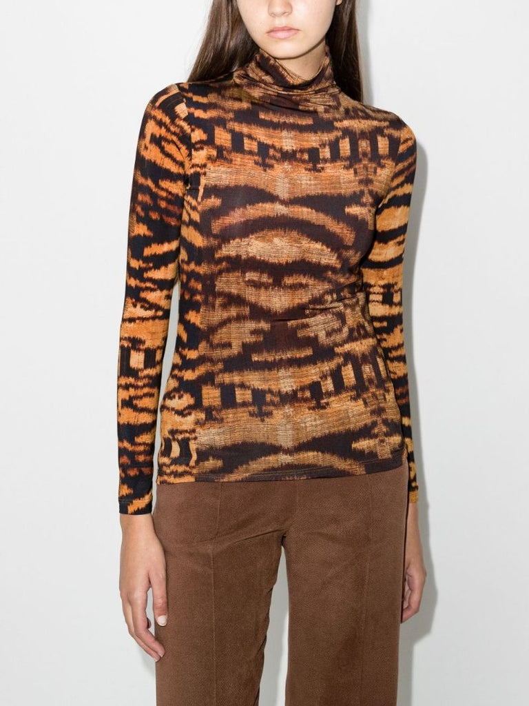 Aurelia High Neck Printed Top