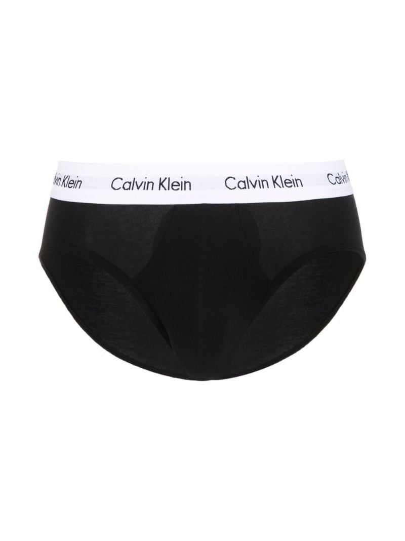 Black Logo Waistband Briefs Set