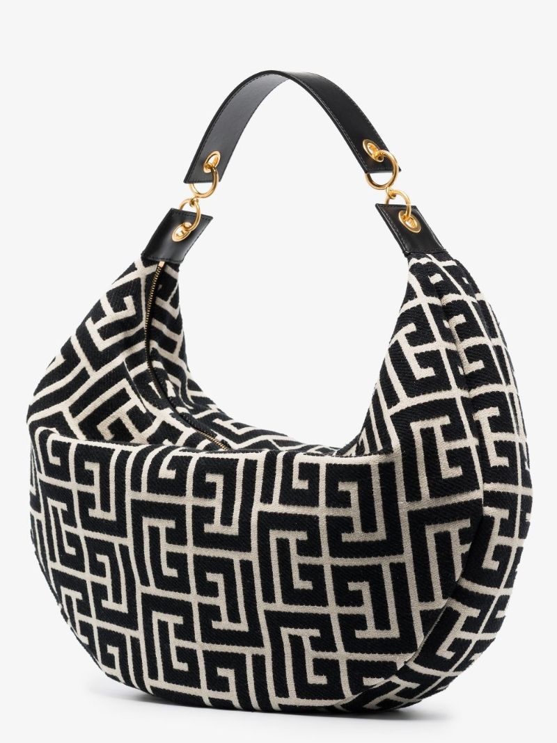 Black and White Monogram Shoulder Bag