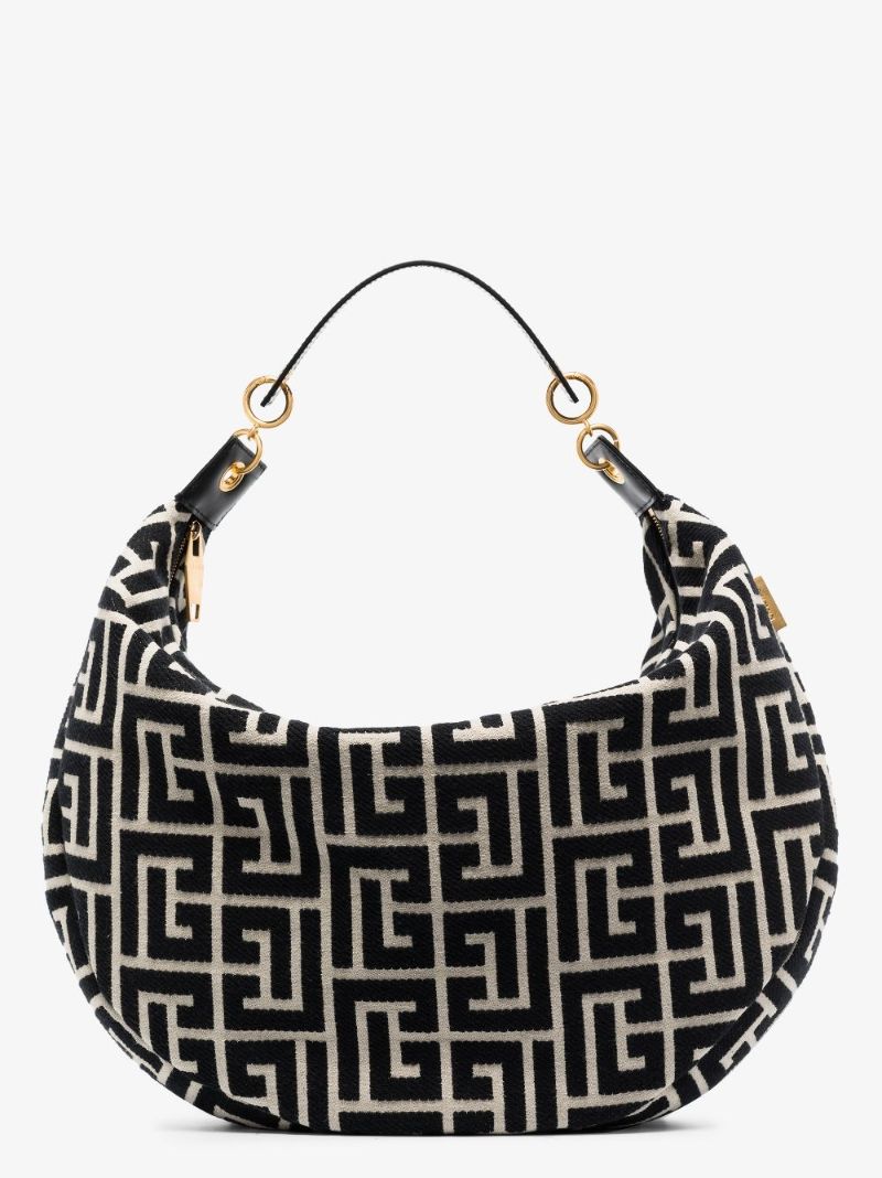 Black and White Monogram Shoulder Bag