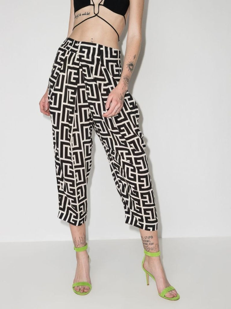 Monogram Cropped Trousers