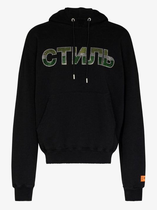 Crystal Embellished Organic Cotton Hoodie