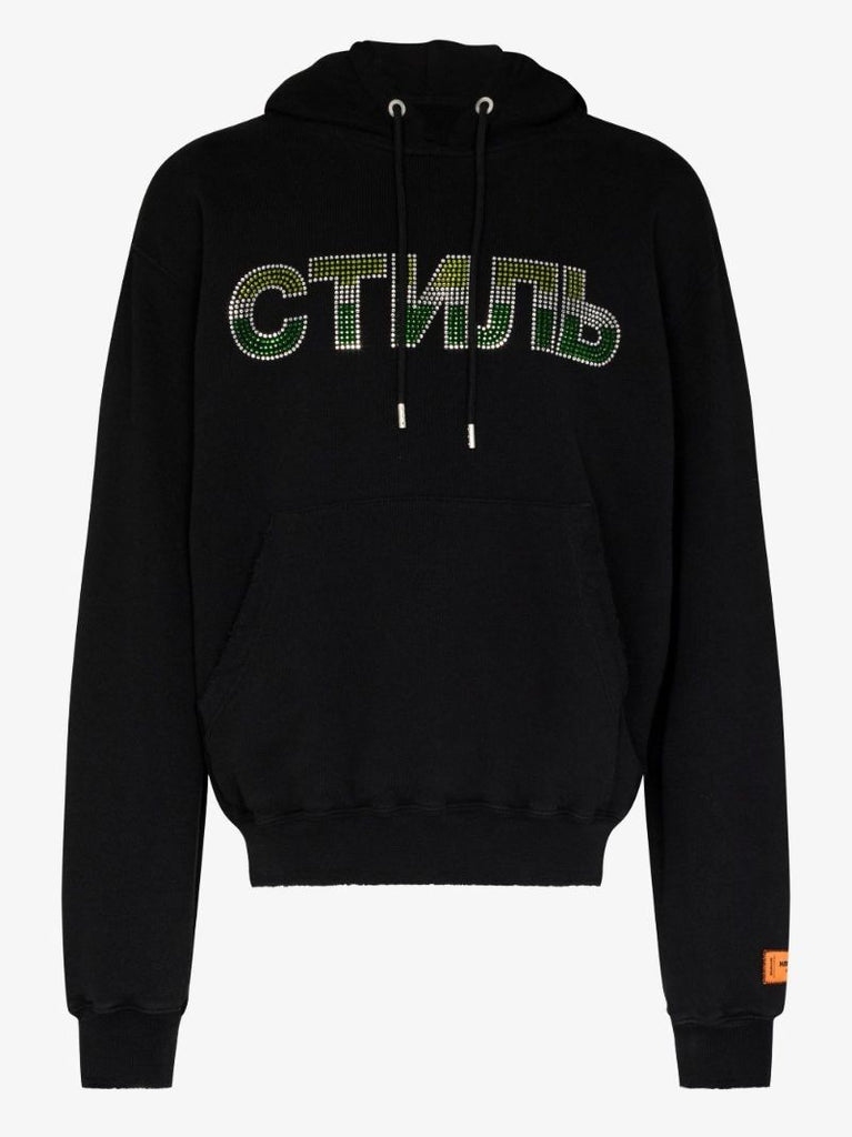 Crystal Embellished Organic Cotton Hoodie