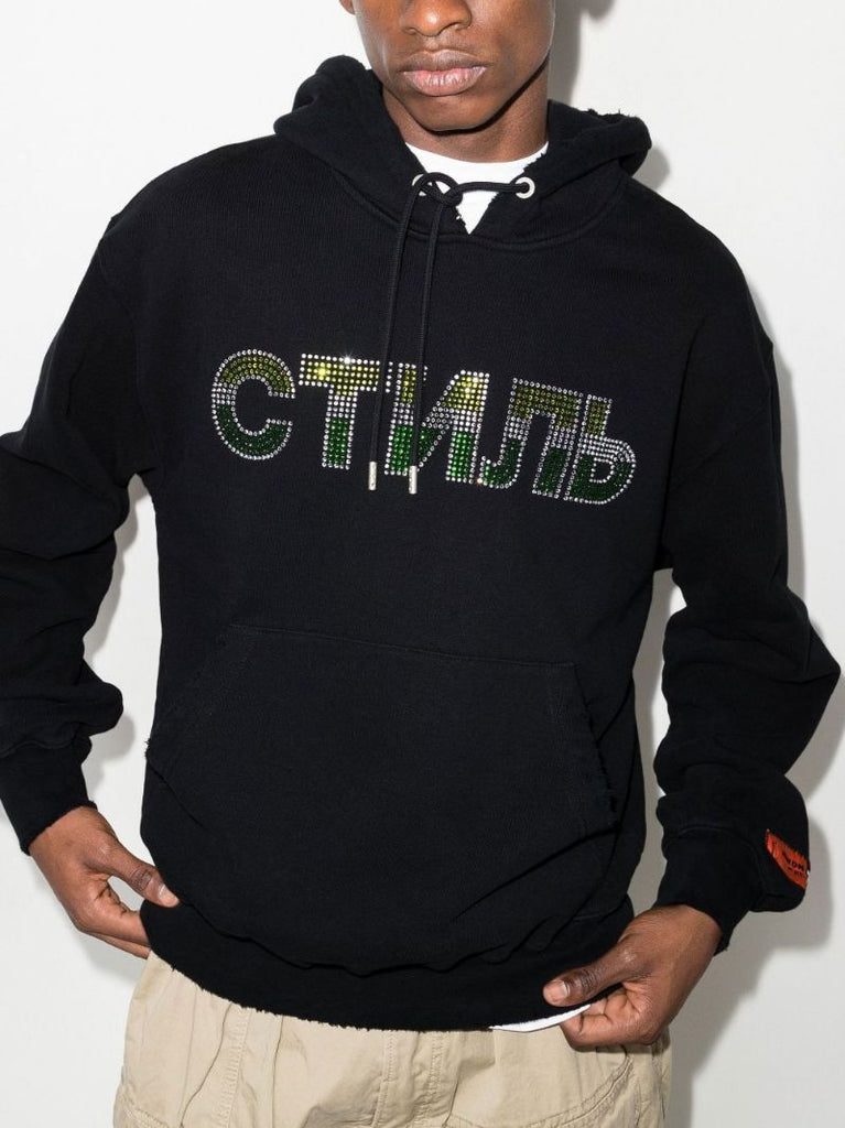 Crystal Embellished Organic Cotton Hoodie