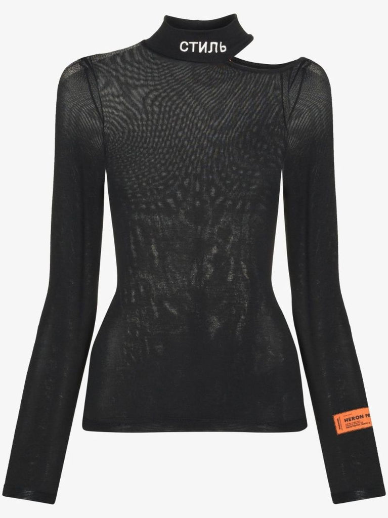 Logo Cutout Shoulder T-shirt