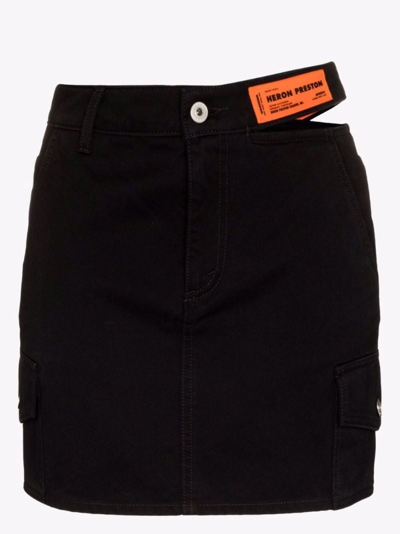 Cutout Cotton Mini Skirt
