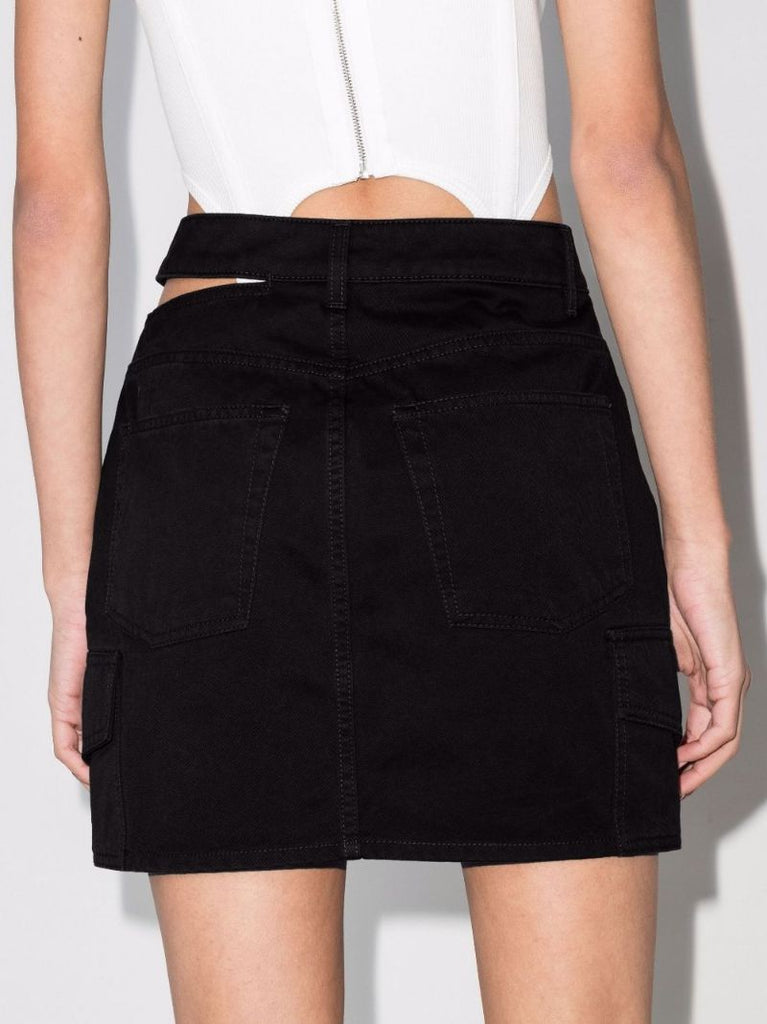 Cutout Cotton Mini Skirt