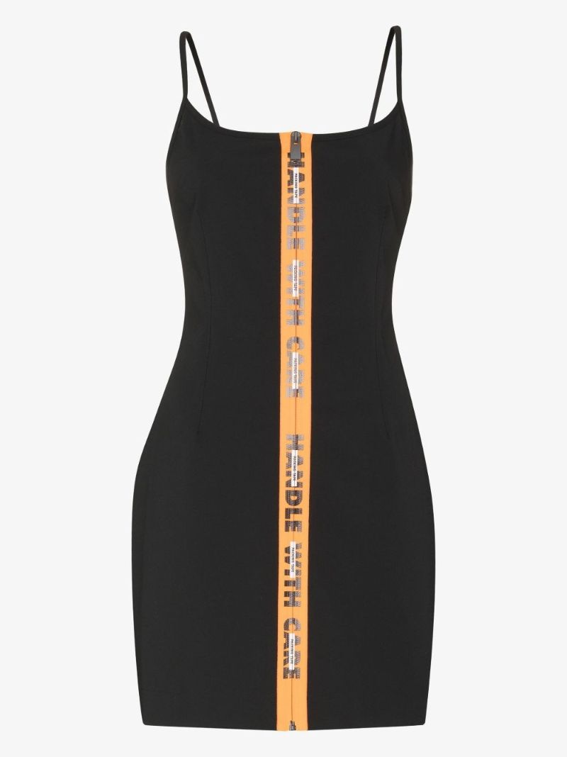 Printed Zip-up Mini Dress