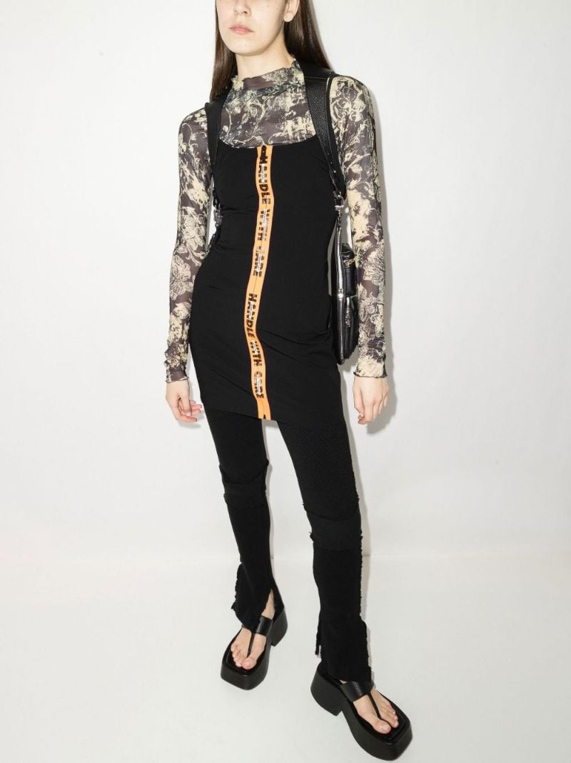Printed Zip-up Mini Dress