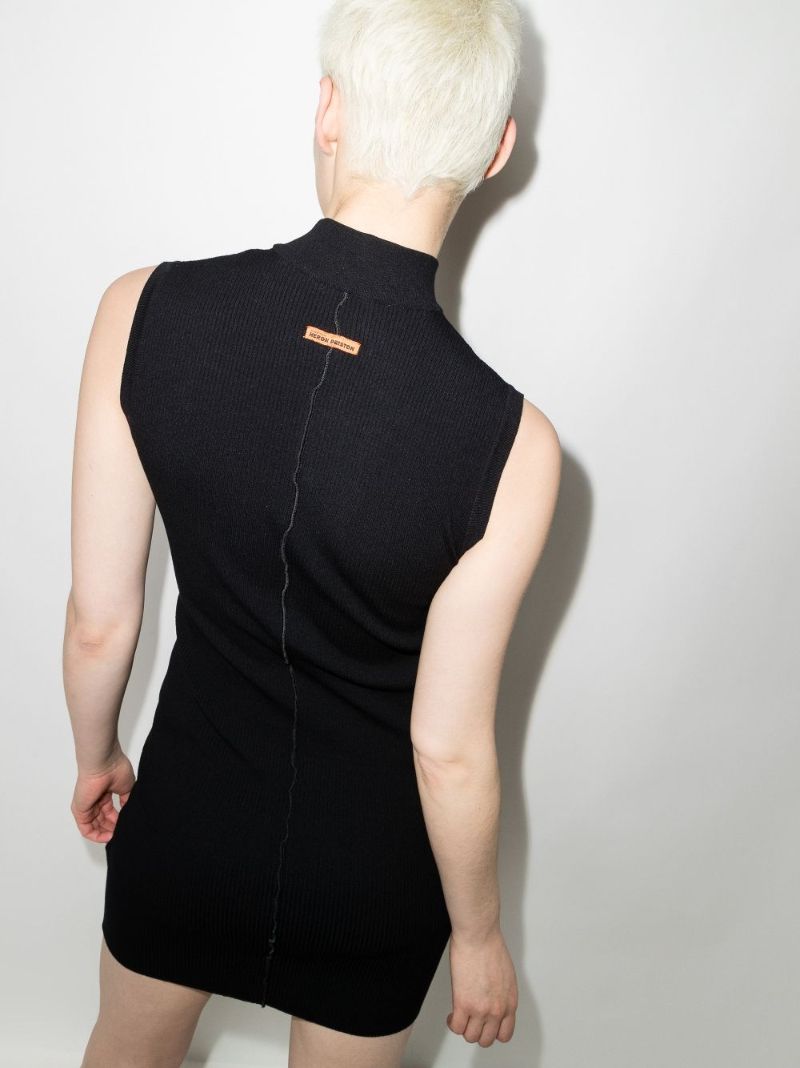 Logo Turtleneck Knitted Mini Dress