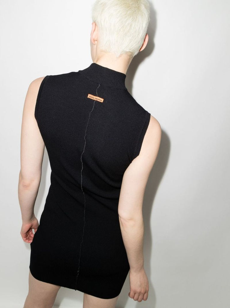 Logo Turtleneck Knitted Mini Dress