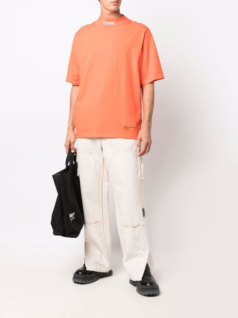 Orange Ã_x0090_Â¡Ã_x0090_Â¢Ã_x0090_Ë_x009c_Ã_x0090_â_x0080_ºÃ_x0090_Â¬ Cotton Short Sleeve T-shirt