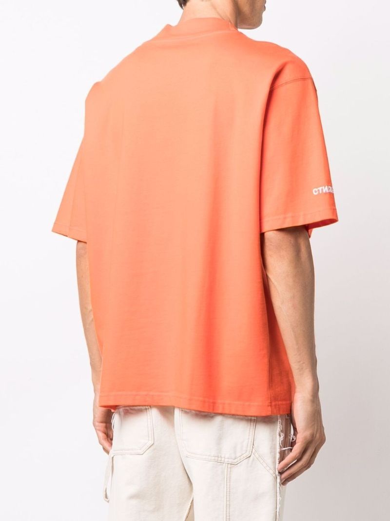 Orange Ã_x0090_Â¡Ã_x0090_Â¢Ã_x0090_Ë_x009c_Ã_x0090_â_x0080_ºÃ_x0090_Â¬ Cotton Short Sleeve T-shirt