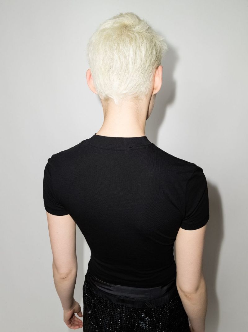 Baby Gothic Logo Cropped T-shirt