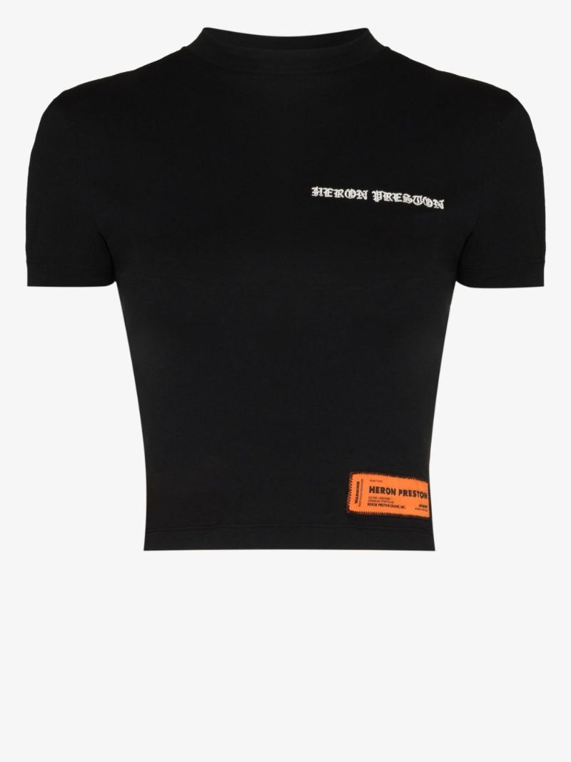 Baby Gothic Logo Cropped T-shirt