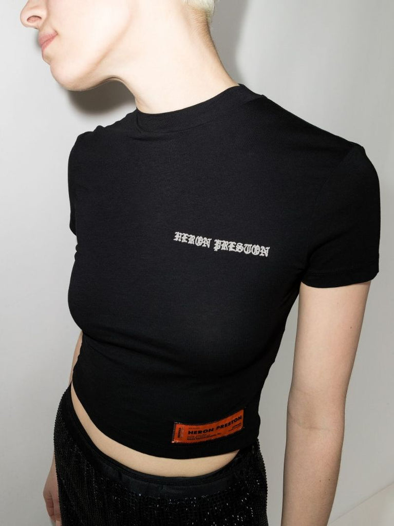 Baby Gothic Logo Cropped T-shirt