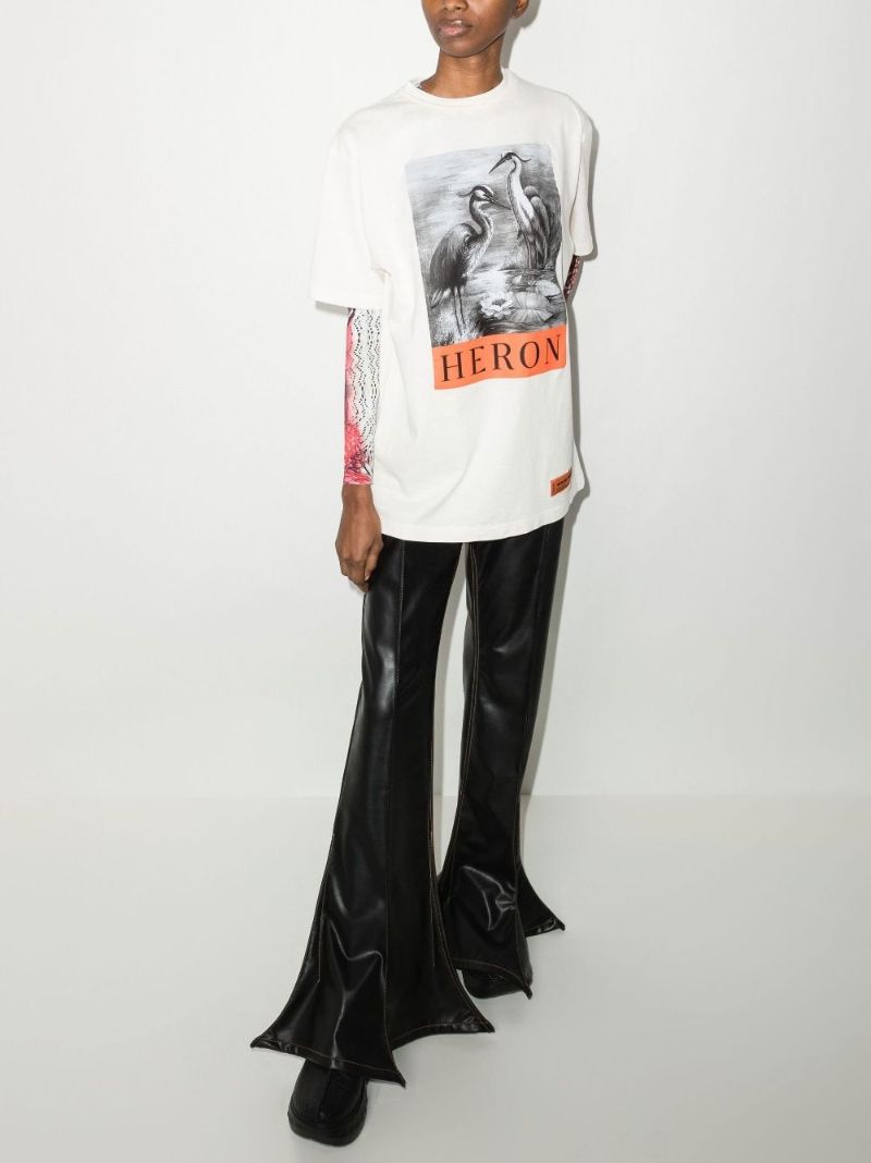 Heron Print Cotton T-shirt