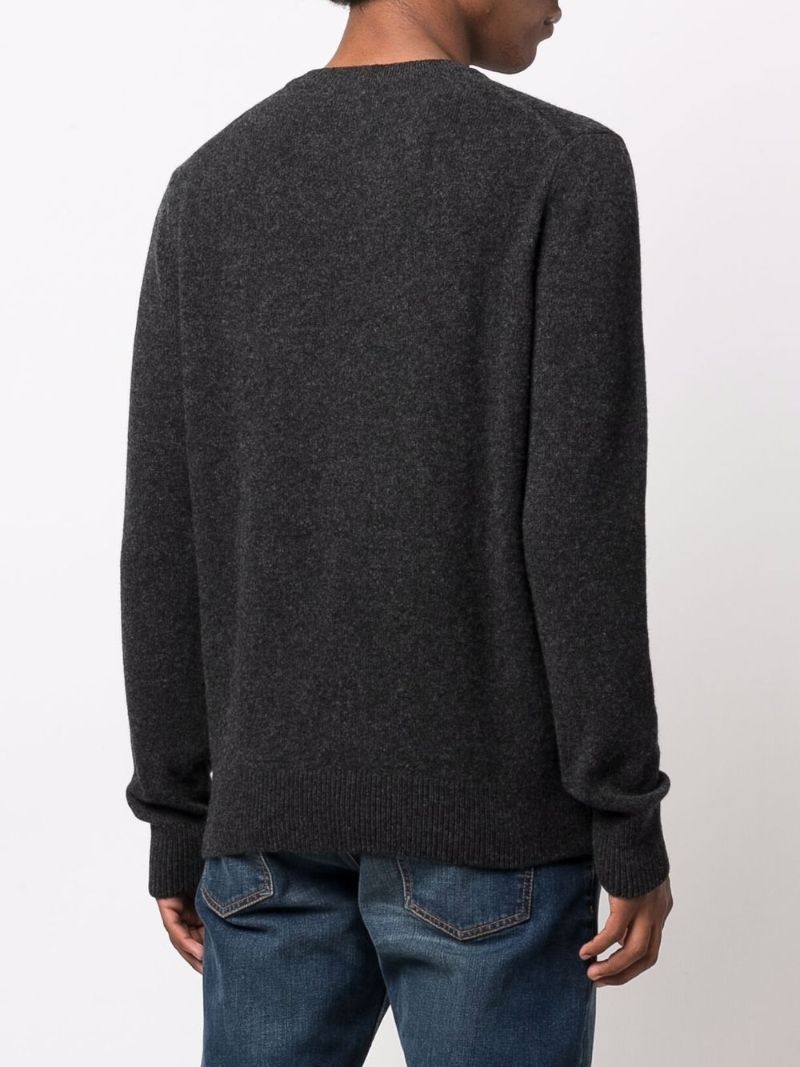 Grey Fox Patch Wool Sweater