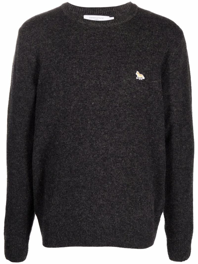 Grey Fox Patch Wool Sweater