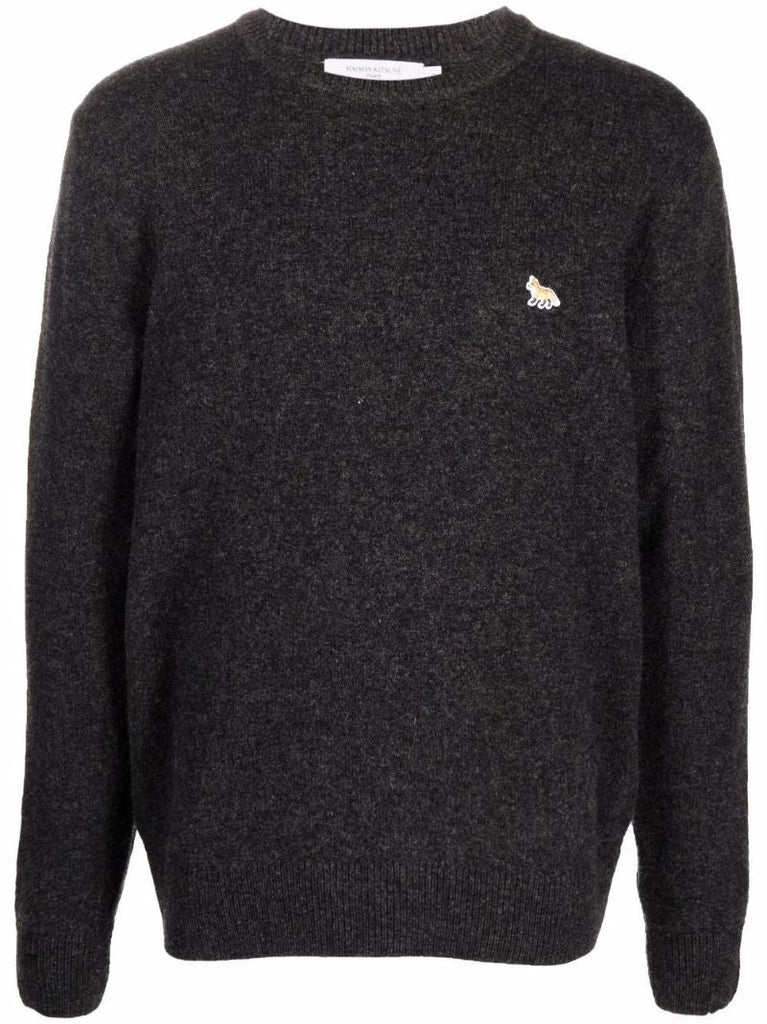 Grey Fox Patch Wool Sweater