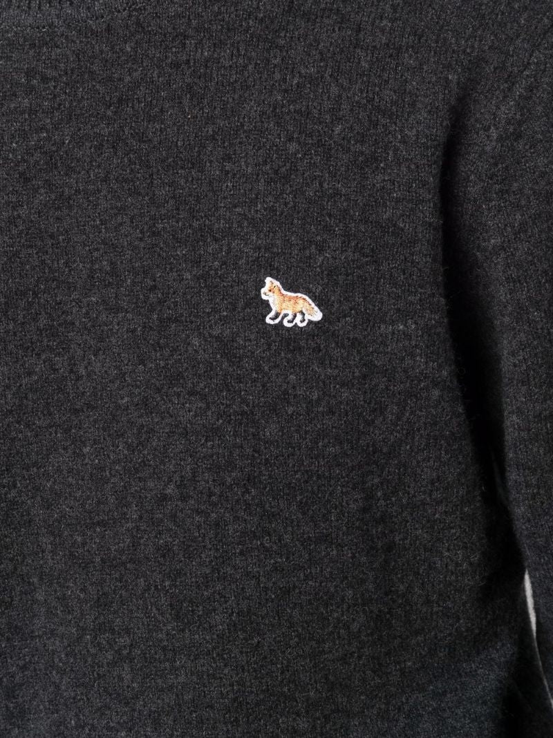 Grey Fox Patch Wool Sweater