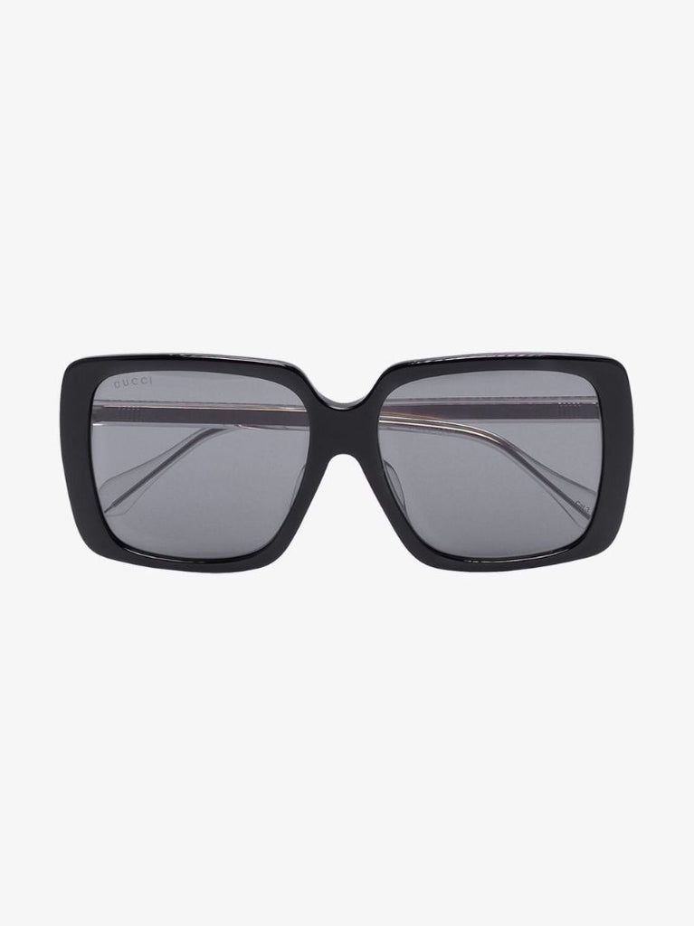 Black Crystal Square Tinted Sunglasses