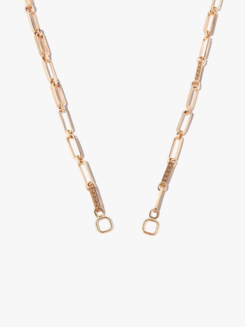 14k Yellow Gold Meander Chain 16 Inch Necklace