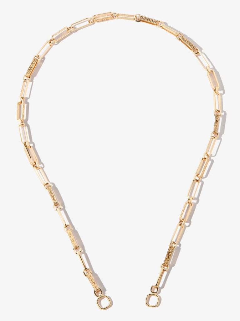 14k Yellow Gold Meander Chain 16 Inch Necklace