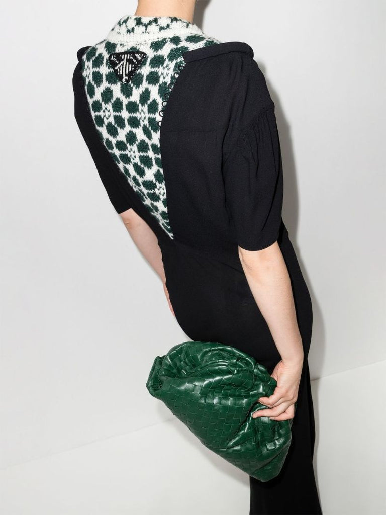 Green the Pouch Leather Clutch Bag