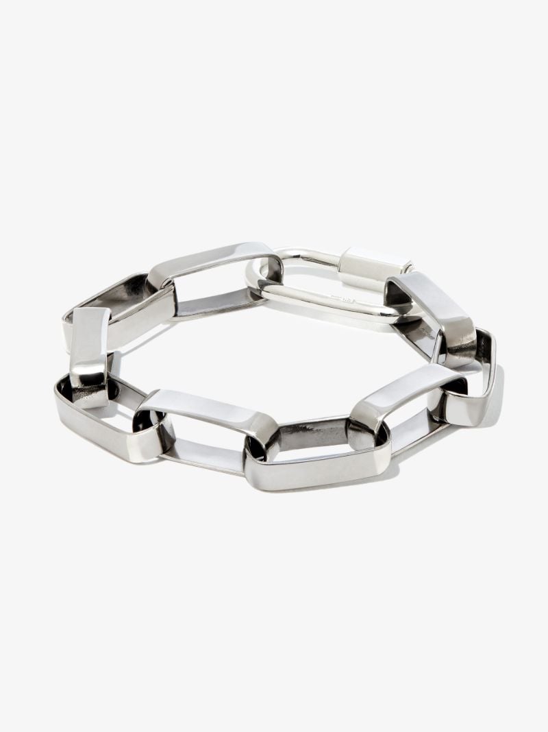 Sterling Silver Biker Chain 7.75 Inch Bracelet