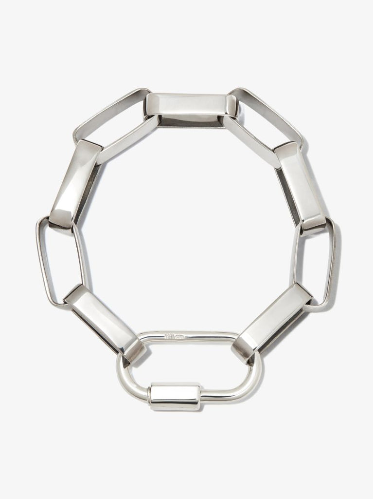 Sterling Silver Biker Chain 7.75 Inch Bracelet