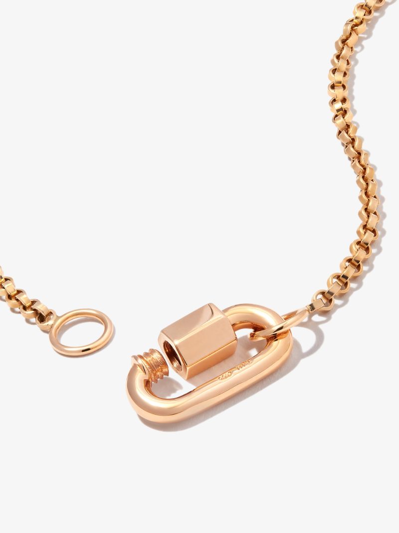 14k Yellow Gold Baby Lock Chain Necklace