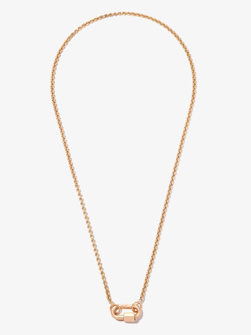 14k Yellow Gold Baby Lock Chain Necklace