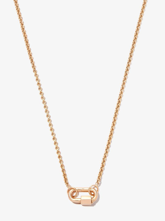 14k Yellow Gold Baby Lock Chain Necklace