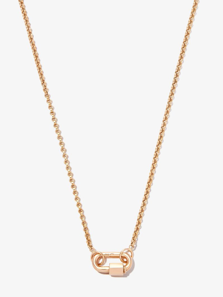 14k Yellow Gold Baby Lock Chain Necklace