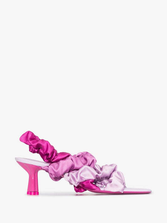 Pink Mimi 65 Leather Slingback Sandals