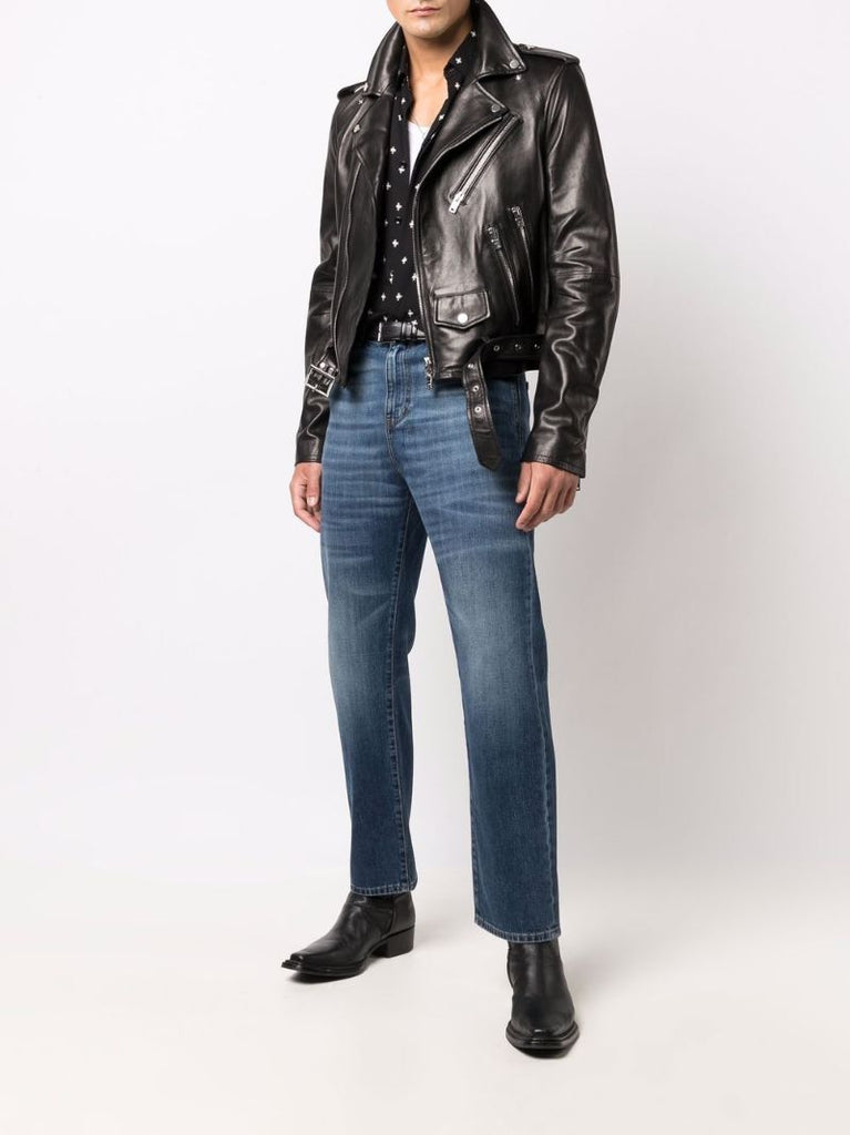Black Leather Biker Jacket
