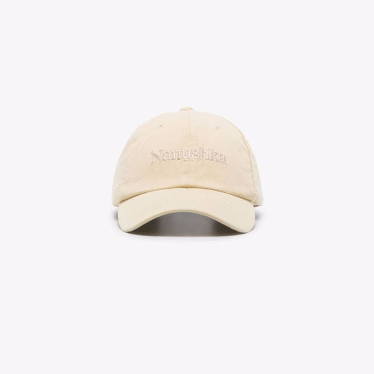 Yellow Logo Embroidered Organic Cotton Baseball Cap