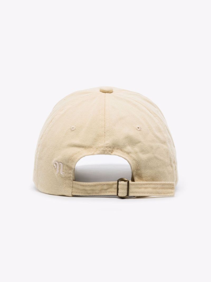 Yellow Logo Embroidered Organic Cotton Baseball Cap