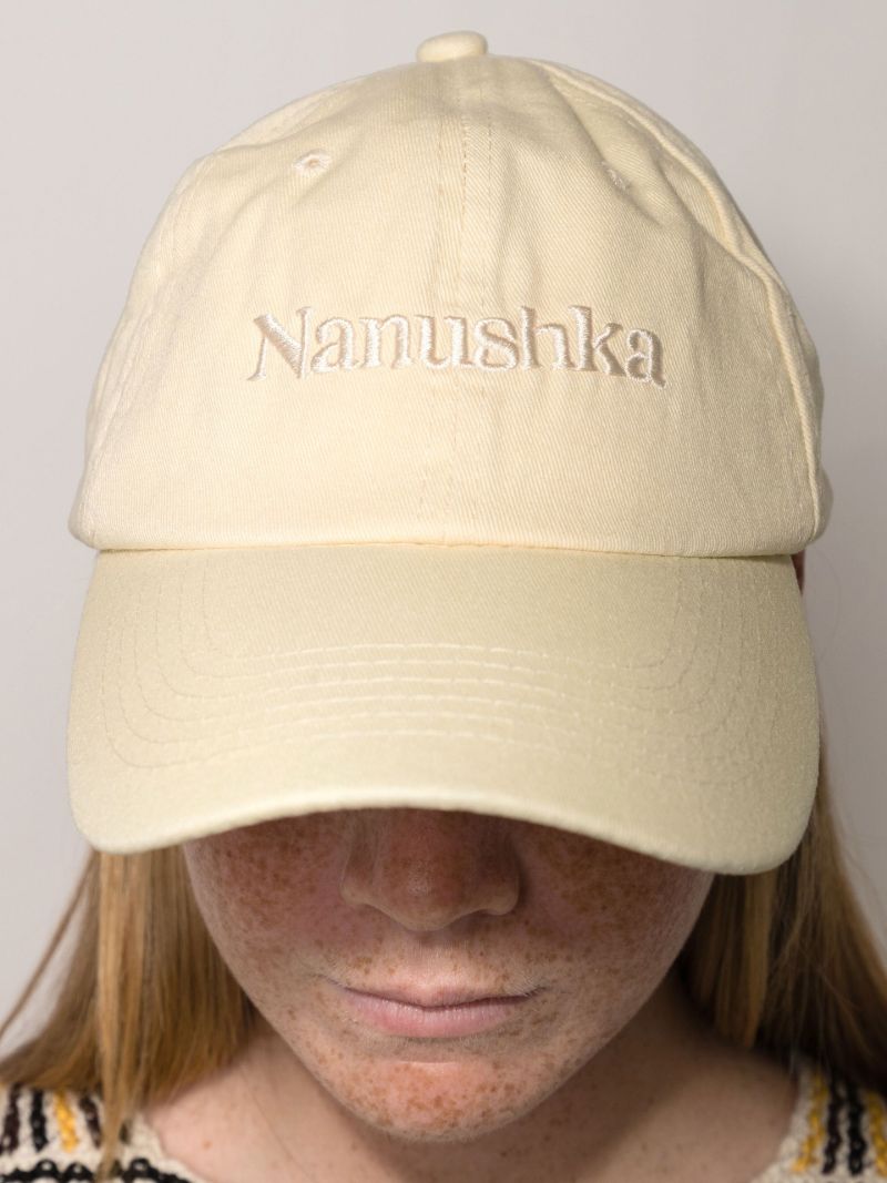 Yellow Logo Embroidered Organic Cotton Baseball Cap