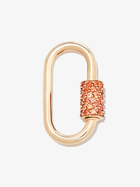 14k Yellow Gold Stoned Regular Sapphire Lock Charm