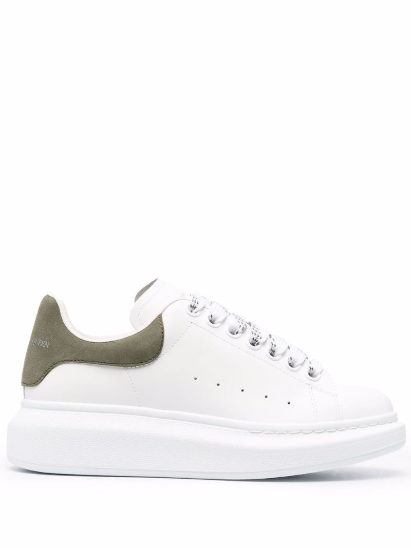 White and Green Oversized Sneakers