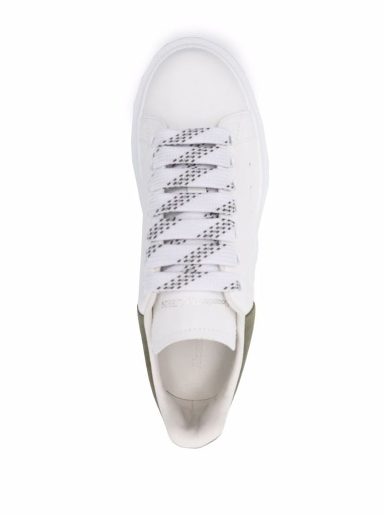 White and Green Oversized Sneakers