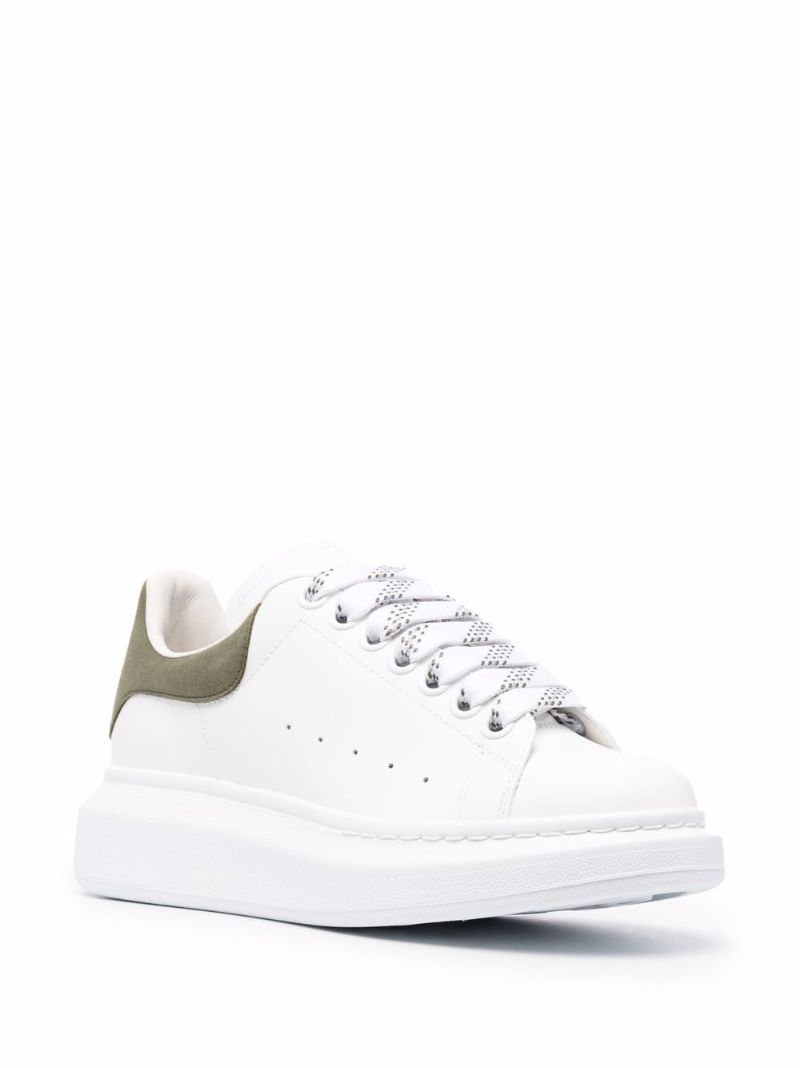 White and Green Oversized Sneakers