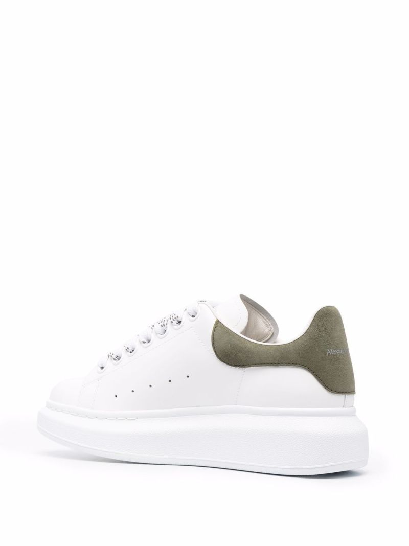 White and Green Oversized Sneakers