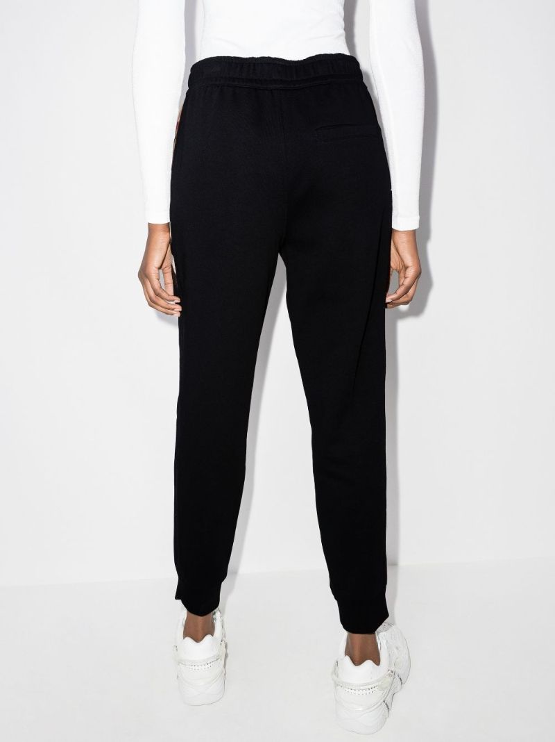 Black Vintage Check Panel Track Pants