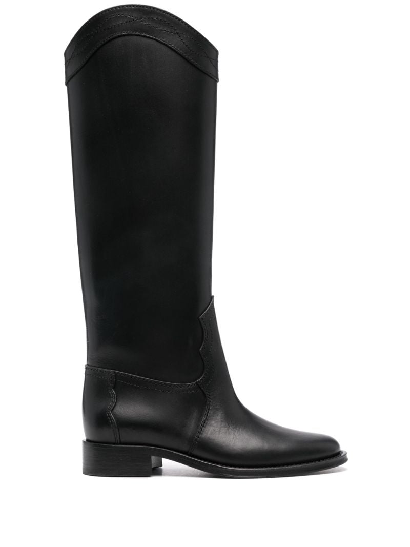 Black Kate 30 Leather Knee-high Boots